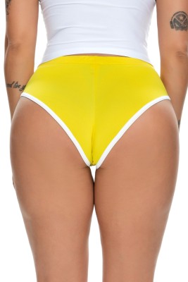 Summer Yellow White edge Tight Fitting Sprots panties