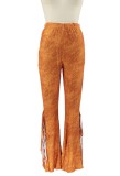 Autumn Brown High Waist Sexy Flare Trousers