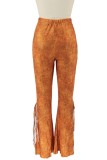 Autumn Brown High Waist Sexy Flare Trousers