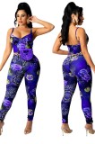 Summer Party Sexy Floral Strap Bodycon Jumpsuit