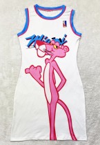 Summer Women Cartoon Print Cute Tank Dress