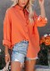 Fall Casual Orange Long Blouse with Pocket