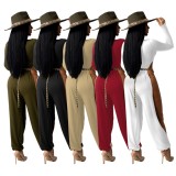 Fall Party Sexy Slit Bottom Dancer Jumpsuit