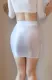 Sexy White See Through Slim Night Mini Skirt