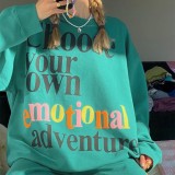 Fall Casual print Green Oversize Sweater and Matching Shorts Set