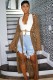 Autumn Brown Knit Hollow Out Long Cardigans with Belt