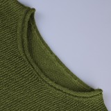 Winter Solid Plain Knitting Long Bodycon Dress