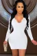 Autumn Party White Sexy Mini Bodycon Dress