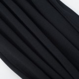 Summer V-Neck Sleeveless High Waist Pencil Dress Black