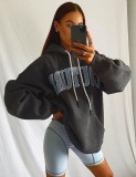 Fall Casual Letter Print Long Sleeve Hoodies