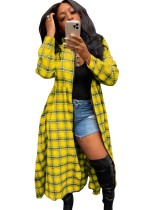 Autumn Casual Plaid Print Long Blouse with Long Sleeves
