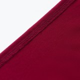 Fall Elegant Red V-Neck Puff Sleeve Slim Pencil Dress