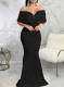 Autumn Black Sweetheart Mermaid Evening Dress