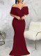 Autumn Burgunry Sweetheart Mermaid Evening Dress