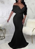 Autumn Black Sweetheart Mermaid Evening Dress