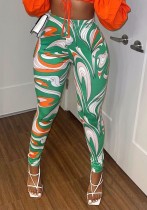 Autumn Print Multi-Color Sexy Tight Leggings