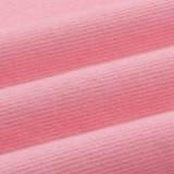 Autumn Pink Halter Crop Top and Deep-V Sweatshirt Dress Two Piece Set