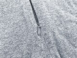 Winter Grey Zipper High Neck Long Sleeve Bodysuit