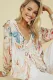 Fall Apricot Stripes Button Up Long Sleeve Blouse