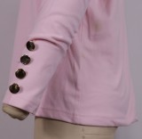 Fall Casual Pink V-neck Long Sleeve Top