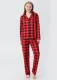Winter Red Plaid Two Piece Family Mother Pajama Set