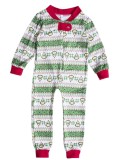 Winter Green Printed Family Kids Pajama Jumpsuit