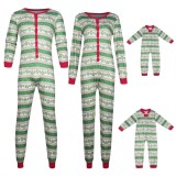 Winter Green Printed Family Mother Pajama Jumpsuit