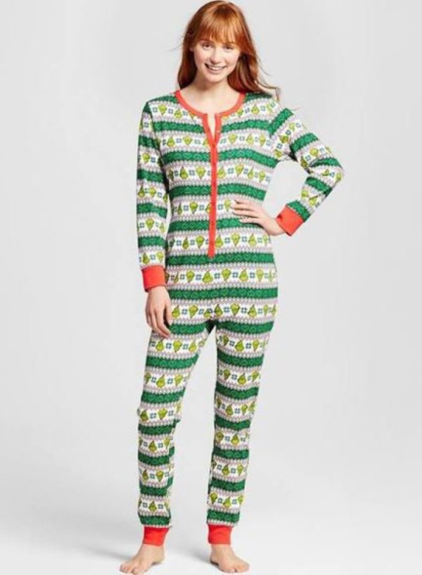 Winter Green Printed Family Mother Pajama Jumpsuit