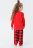 Winter Chirstmas Printed Red Plaid Two Piece Family Kids Pajama Set