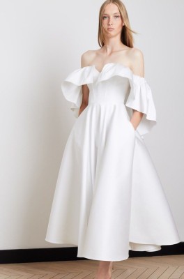 Summer Elegant White Off Shoulder Short Sleeve Dress