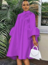 Whiter Purple Formal Fit-and-flare Party Dress