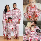 Christmas Children Print Long Sleeve Top And Pant Pajama Two Piece Set