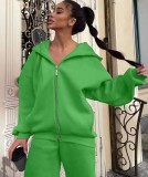 Winter Green Street Styles Hood Two Piece Pant Set Tracksuit