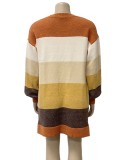 Winter Casual Stripes Long Sleeve Cadigan Sweater