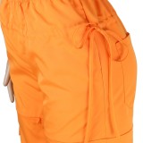 Spring Orange Loose and Tight Ripped Trousers