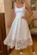Summer White Lace Wedding Vintage Strap Bridemaid Dress