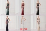 Spring Plus Size Elegant Red Bling Sequins V Neck Tassel Gradient Mermaid Evening Dress