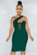 Summer Sexy Green Cut Out With Mesh Sleeveless Dress