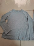Winter Casual Grey Round Neck Long Sleeve And Loose Pant Swearter Two Piece Set
