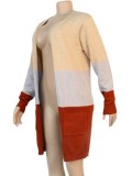 Winter Fashion Stripe Contrast Cardigan Sweater
