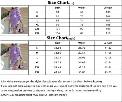 Spring Elegant Green Contrast Print Long Sleeve Ruffles Dress
