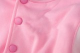 Winter Fashion Sport Pink Button Open Long Sleeve Jacket