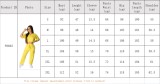 Summer Women Casual Yellow Short Sleeve Crop Hoodies and Sweatpants Two Piece Wholesale Jogger Suit