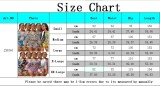 Women Spring Print Vintage V-Neck Three Quarter Sleeves High Waist Two Piece Shorts Set