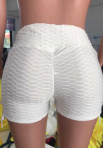 Women Summer White Drop-Crotch High Waist Skinny Shorts
