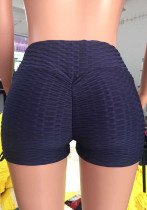 Women Summer Purple Drop-Crotch High Waist Solid Shorts