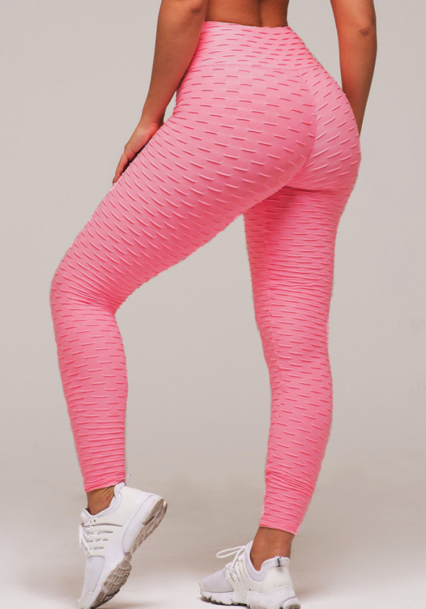 Women Summer Pink High Waist Yoga Leggings