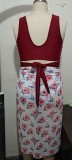 Women Summer Printed Romantic Sleeveless Floral Print Regular Plus Size Two Piece Skirt Set
