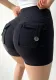 Women Spring Black High Waist Pockets Yoga Shorts