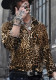 Mens Spring Casual Leopard Printed Long Sleeve holidays Shirt